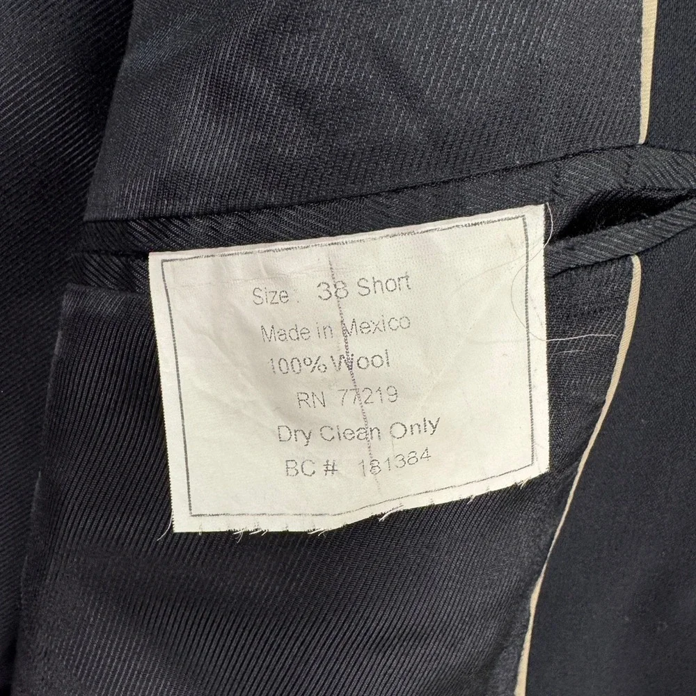 Joseph Feiss Mens 38S Short Classic Fit Navy Wool Suit Jacket Blazer Pants 32x30